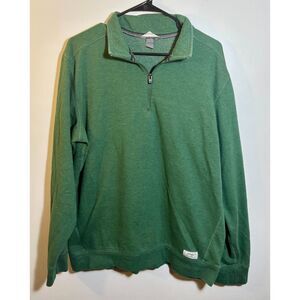 Eddie Bauer Men’s TL Green 1/4 Zip Pullover Sweatshirt Large Fleece Casual